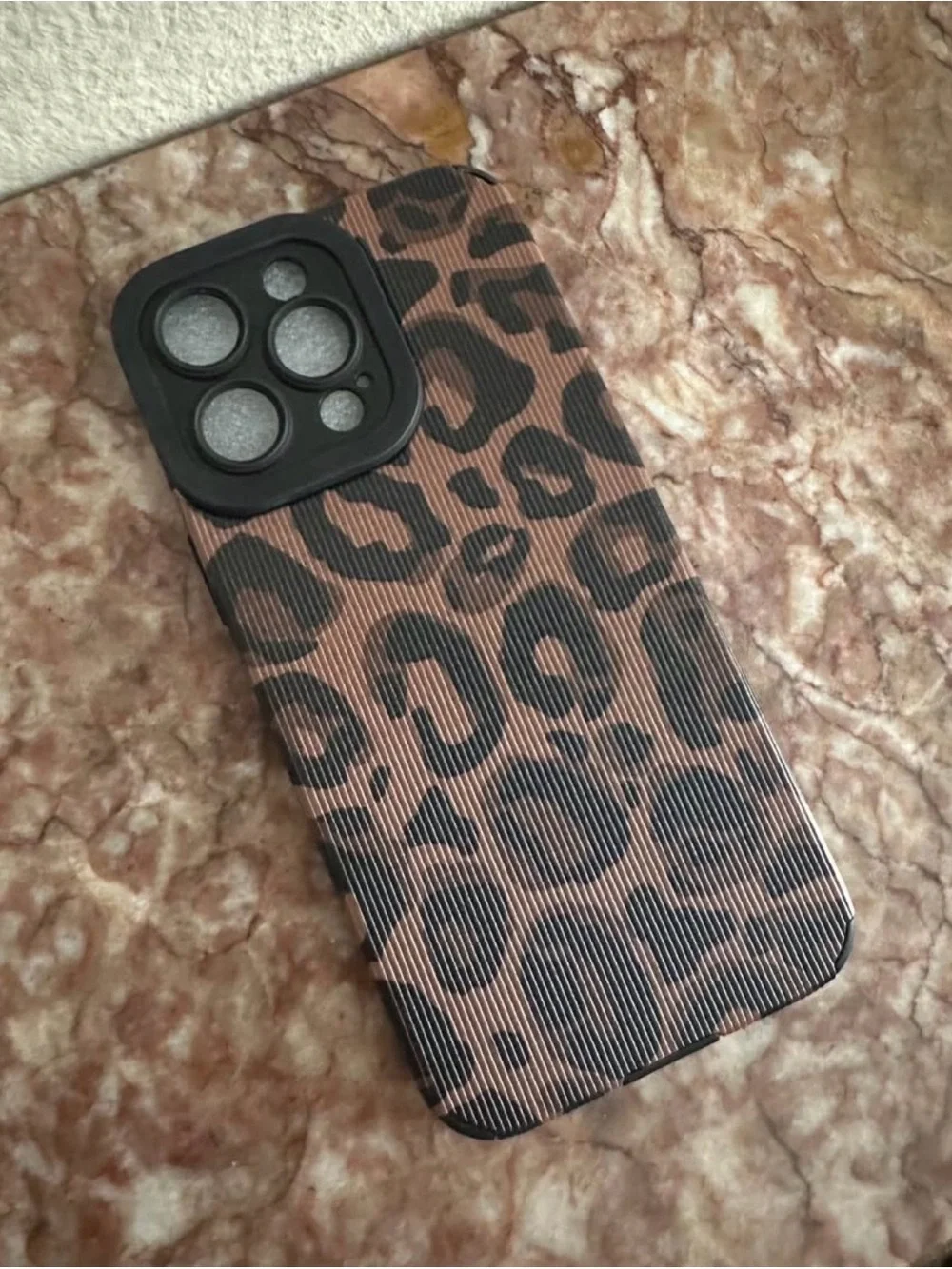 Leopard Print Brown and Black Phone Case - Stylish Protective Cover